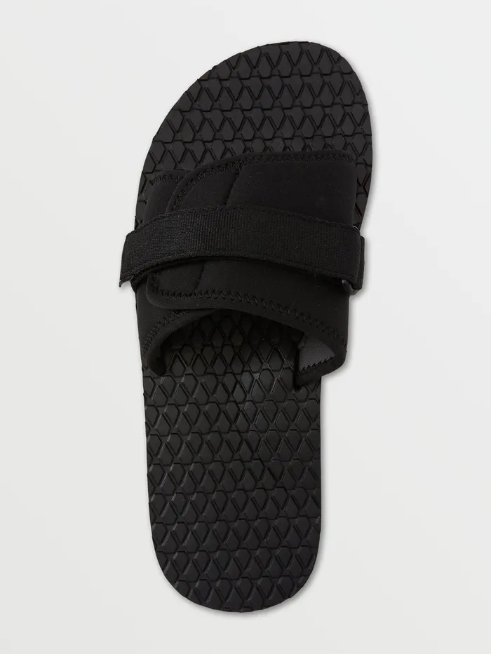 Volcom Sandals Eco Recliner Slide 8211 Black Grey Black Grey 8211 Mens