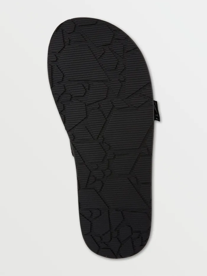Volcom Sandals Eco Recliner Slide 8211 Black Grey Black Grey 8211 Mens