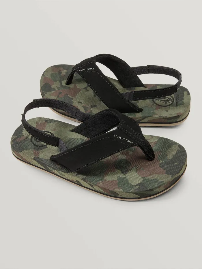 Volcom Sandals Little Boys Victor Sandal 8211 Dark Camo Dark Camo 8211 Boys