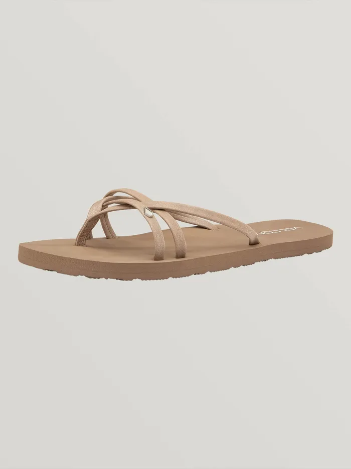 Volcom Sandals Look Out Beach Sandal 8211 Tan Tan 8211 Womens