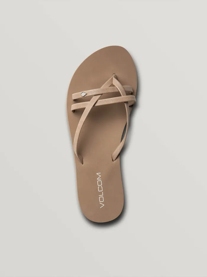 Volcom Sandals Look Out Beach Sandal 8211 Tan Tan 8211 Womens