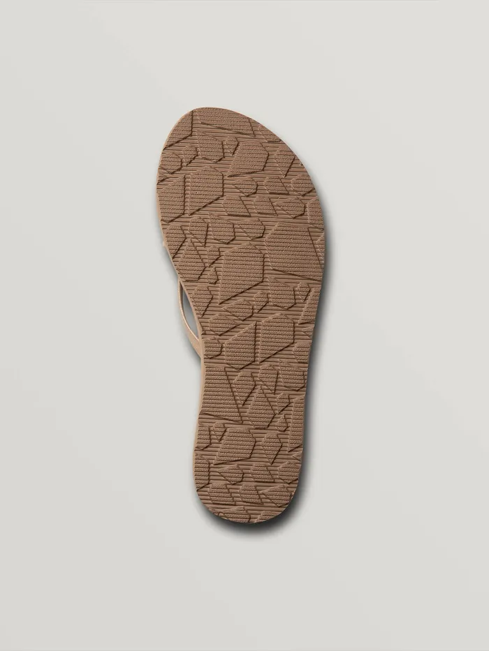 Volcom Sandals Look Out Beach Sandal 8211 Tan Tan 8211 Womens