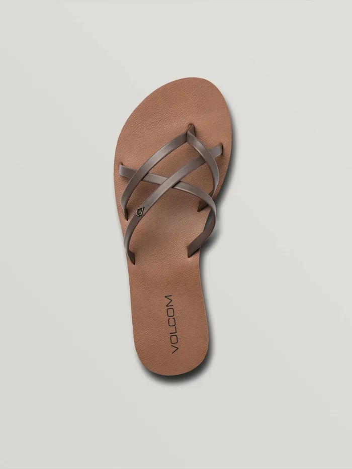 Volcom Sandals New School II Sandal 8211 Brown Brown 8211 Womens