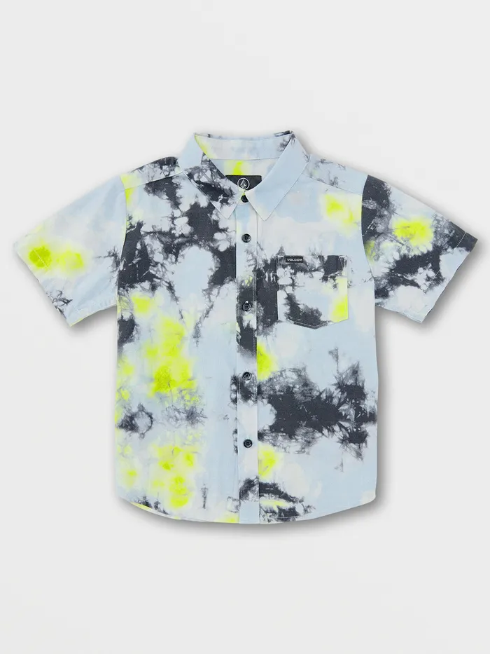 Volcom Shirts and Flannels Little Boys Saturate Short Sleeve 8211 Lime Tie Dye Lime Tie Dye 8211 Boys