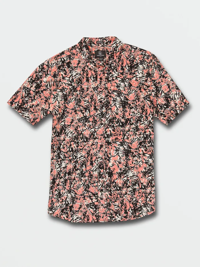 Volcom Shirts and Flannels Trick Bag Short Sleeve 8211 Misty Rose Misty Rose 8211 Mens