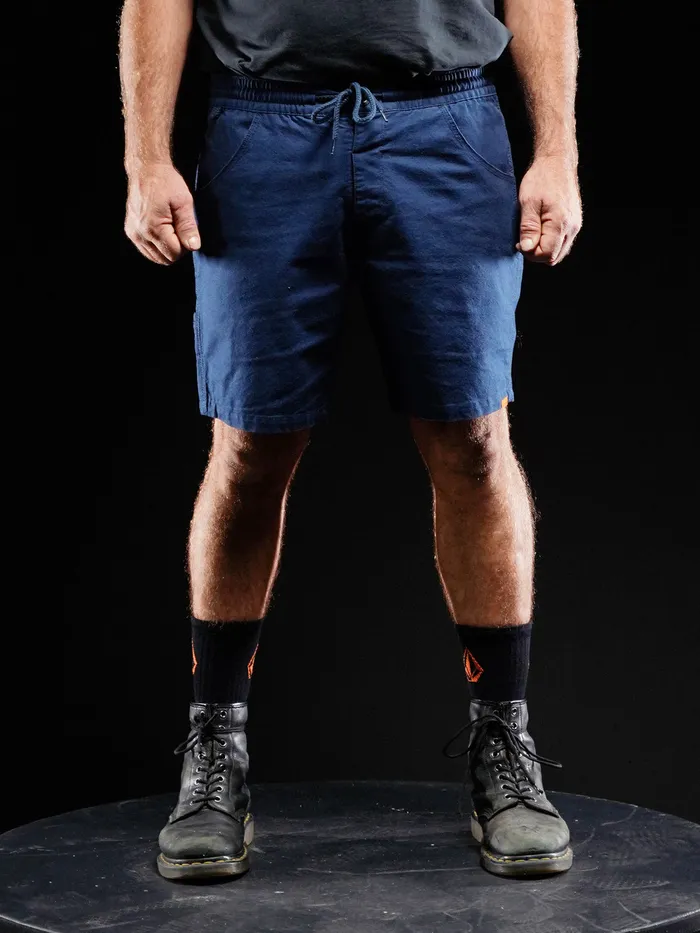 Volcom Shorts Volcom Workwear Caliper Elastic Waist Shorts 8211 Navy Navy 8211 Mens