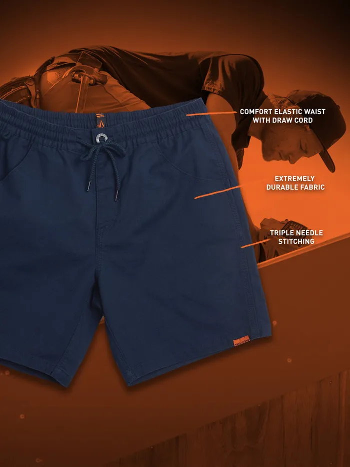 Volcom Shorts Volcom Workwear Caliper Elastic Waist Shorts 8211 Navy Navy 8211 Mens