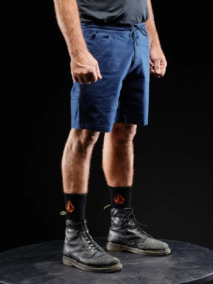Volcom Shorts Volcom Workwear Caliper Elastic Waist Shorts 8211 Navy Navy 8211 Mens