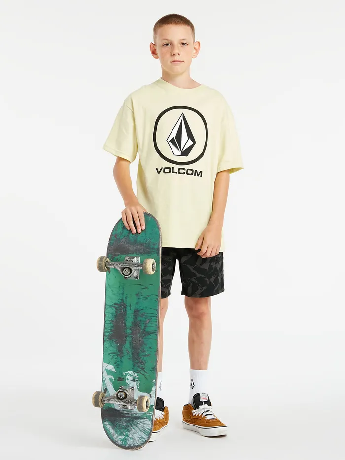 Volcom TShirts and Tanks Big Boys Crisp Stone Short Sleeve Tee 8211 Glimmer Yellow Glimmer Yellow 8211 Boys Volcom TShirts and Tanks Big Boys Crisp Stone Short Sleeve Tee 8211 Glimmer Yellow Glimmer Yellow 8211 Boys