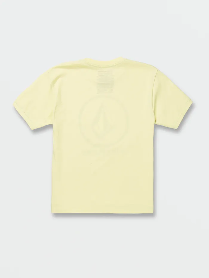 Volcom TShirts and Tanks Big Boys Crisp Stone Short Sleeve Tee 8211 Glimmer Yellow Glimmer Yellow 8211 Boys