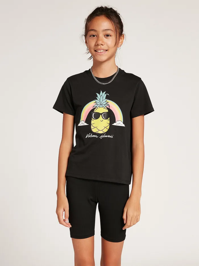 Volcom TShirts and Tanks Girls Wavello Graphic Tee 8211 Black Black 8211 Girls