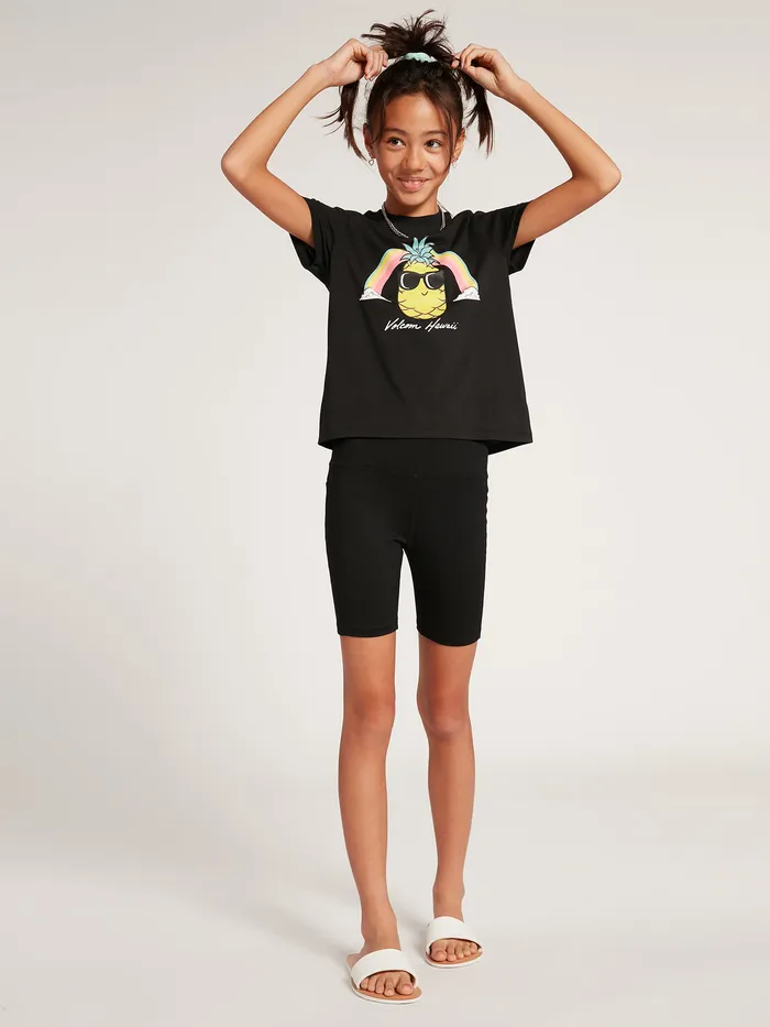 Volcom TShirts and Tanks Girls Wavello Graphic Tee 8211 Black Black 8211 Girls