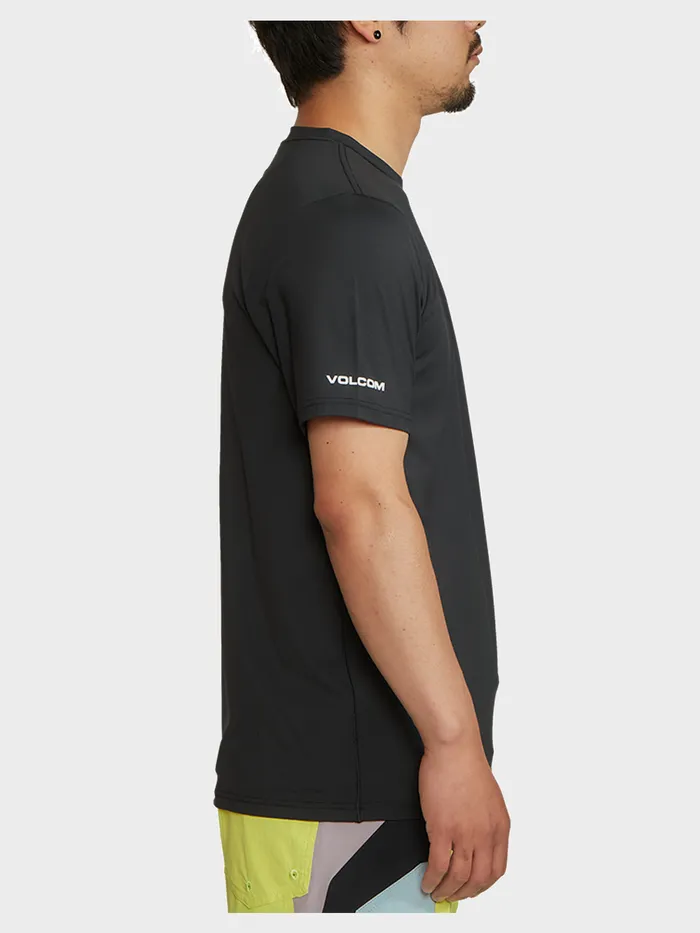 Volcom TShirts and Tanks Japan Collage Short Sleeve Rashguard 8211 Black Black 8211 Mens Volcom TShirts and Tanks Japan Collage Short Sleeve Rashguard 8211 Black Black 8211 Mens