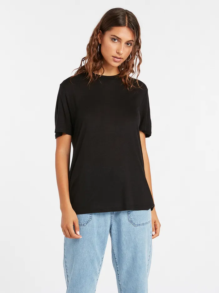 Volcom Tops Tern N Bern Short Sleeve 8211 Black Black 8211 Womens