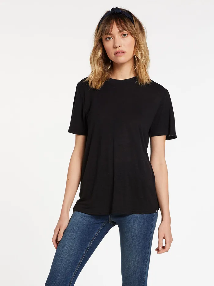 Volcom Tops Tern N Bern Short Sleeve 8211 Black Black 8211 Womens