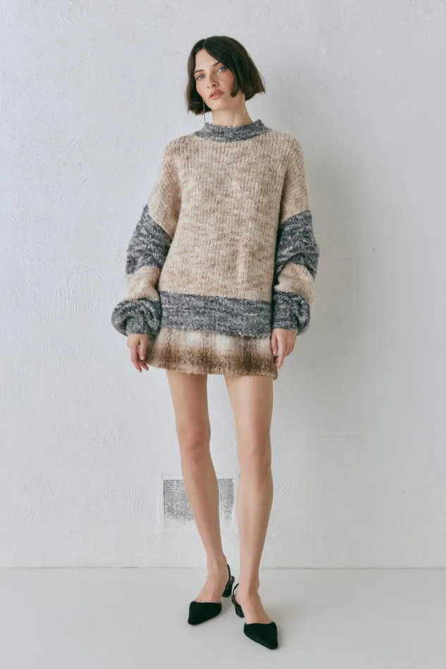 VRG GRL Alys Knit Jumper Marle Women JumpersSweaters
