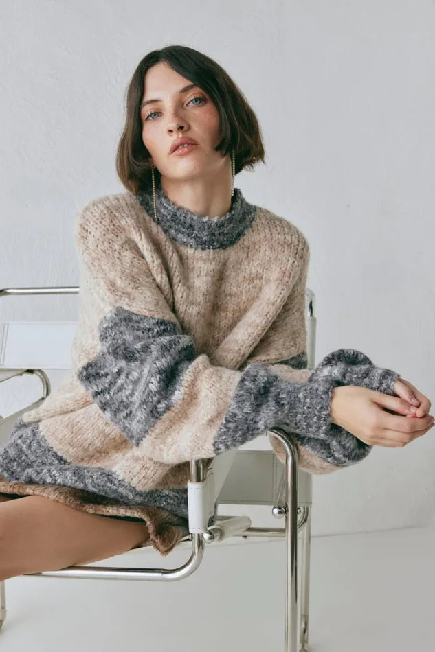 VRG GRL Alys Knit Jumper Marle Women JumpersSweaters