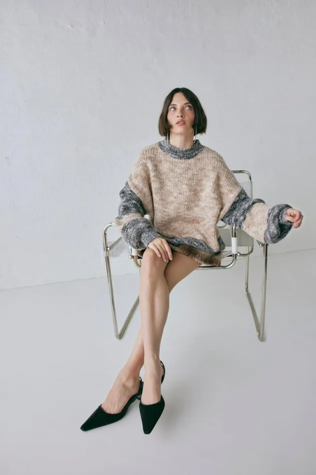 VRG GRL Alys Knit Jumper Marle Women JumpersSweaters