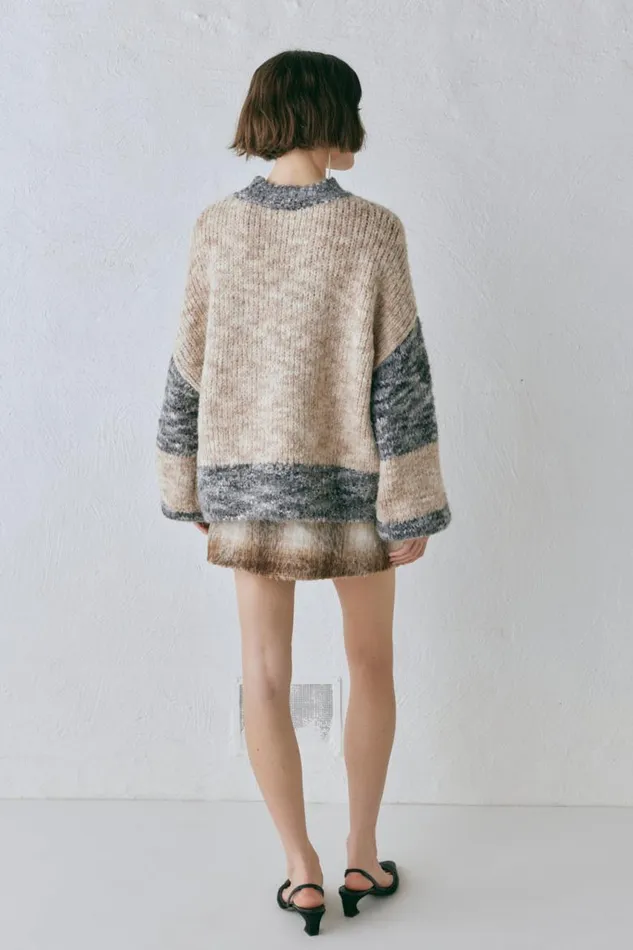 VRG GRL Alys Knit Jumper Marle Women JumpersSweaters