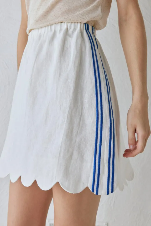 VRG GRL Nature Of Art Linen Mini Skirt Vienna Women Skirts