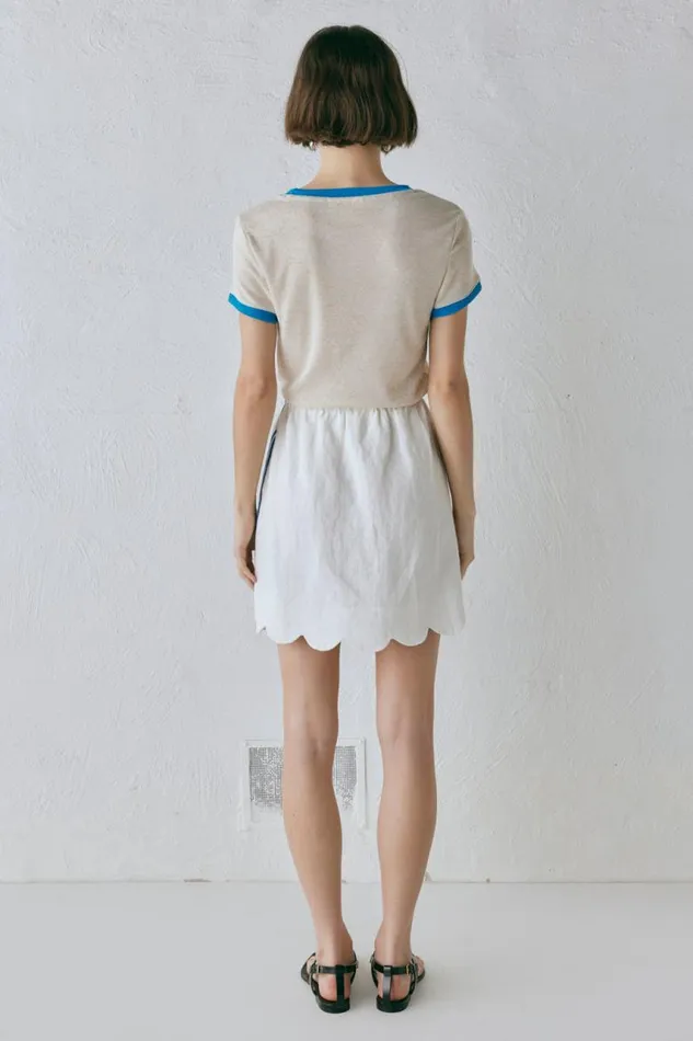 VRG GRL Nature Of Art Linen Mini Skirt Vienna Women Skirts