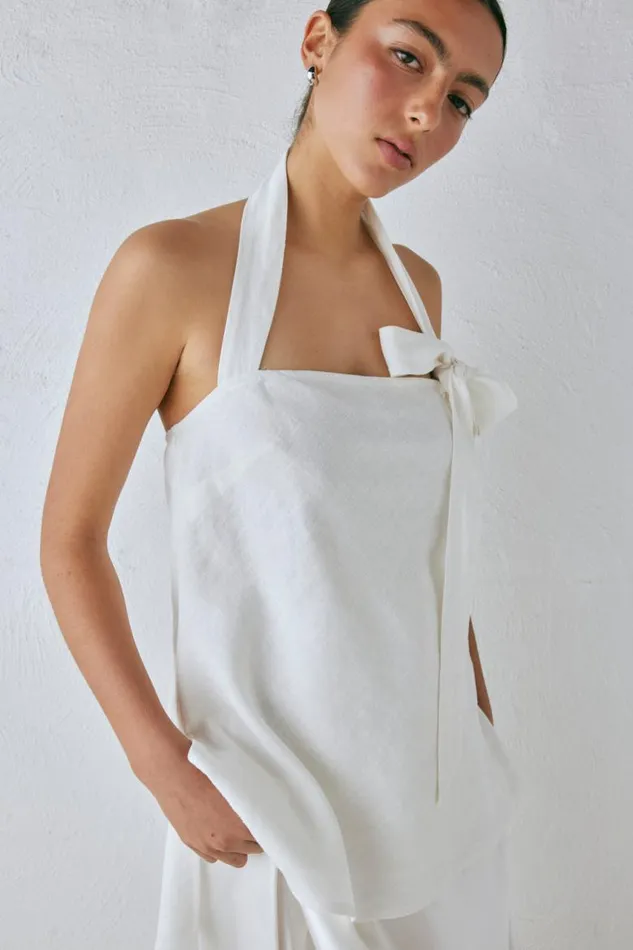 VRG GRL Nava Top White Women Sleeveless