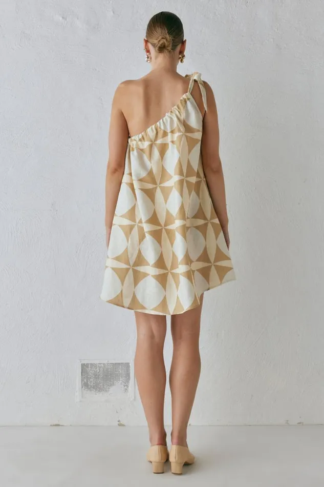 VRG GRL Slow Living Linen Mini Dress Scope Women Mini Dresses