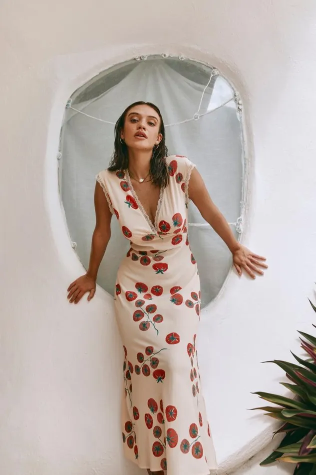 VRG GRL Vintage Lover Bias Cut Maxi Dress Roma Women MidiMaxi Dresses
