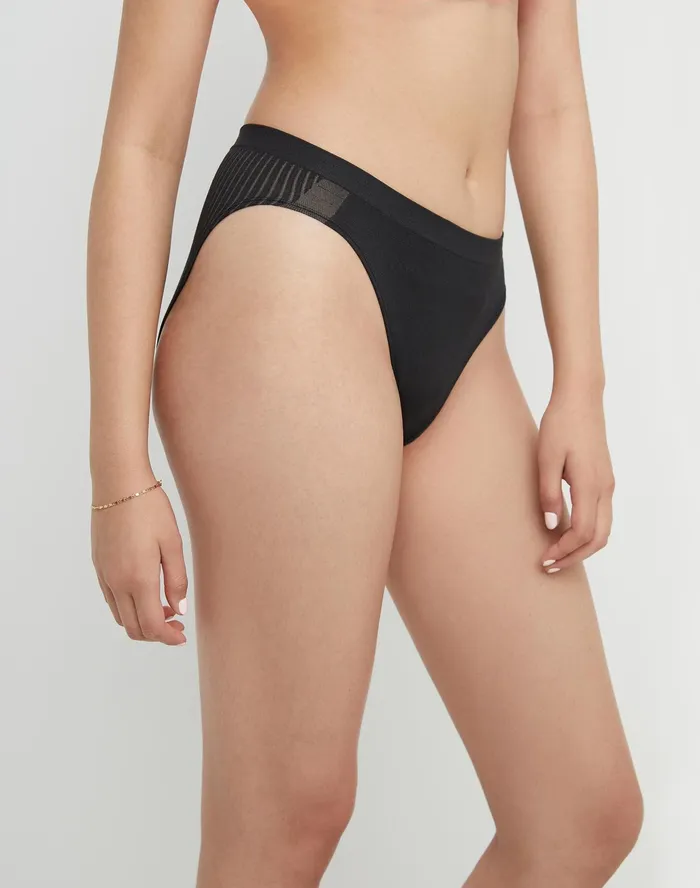 Women039S Seamless Bikini Underwear Script Logo Black Women Champion Underwear