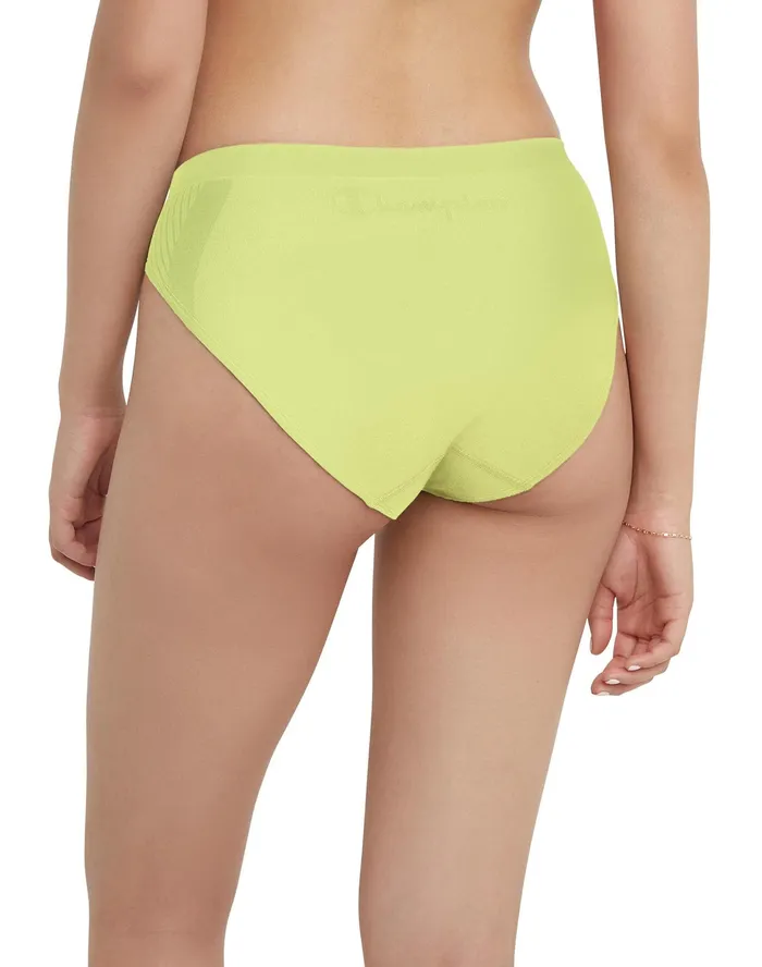 Women039S Seamless Bikini Underwear Script Logo Frozen Lime Women Champion Underwear