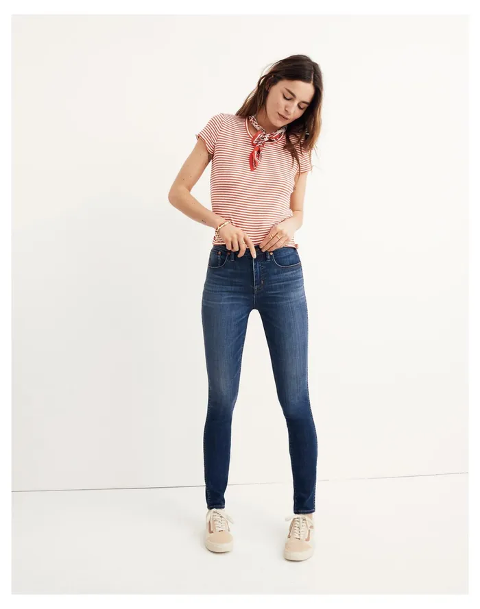 Women 10034 High Rise Skinny Jeans In Danny Wash Danny Madewell Jeans