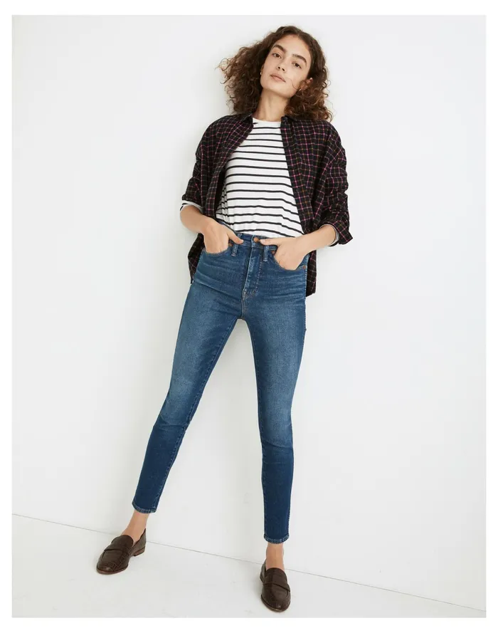 Women 10034 High Rise Skinny Jeans In Winston Wash Winston Wash Madewell Jeans