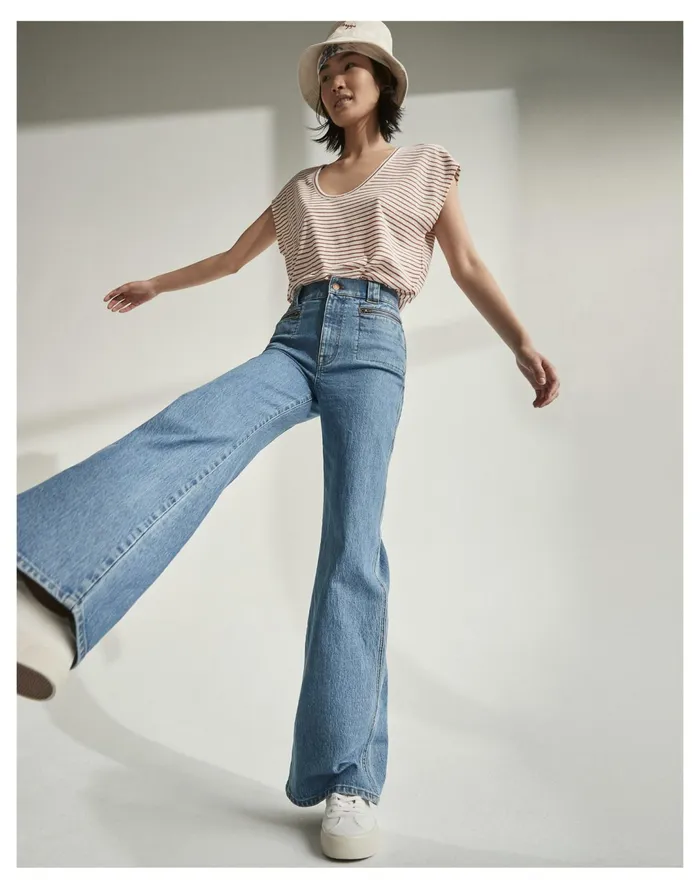 Women 11034 High Rise Flare Jeans In Easley Wash Easley Wash Madewell Jeans Women 11034 High Rise Flare Jeans In Easley Wash Easley Wash Madewell Jeans