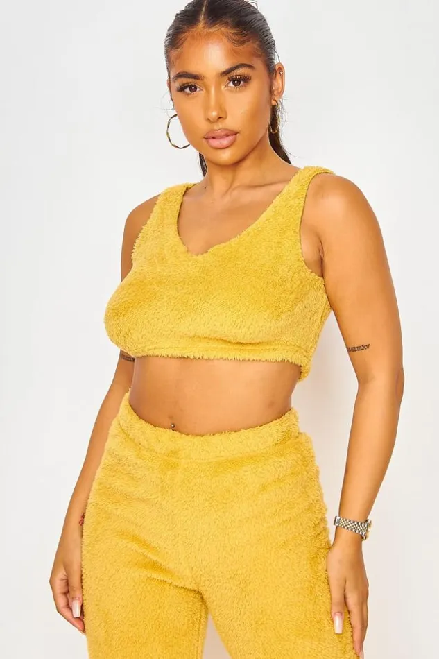 Women 3 Piece Yellow Pyjamas Set Yellow Brentiny Paris Sets With Top Bottoms
