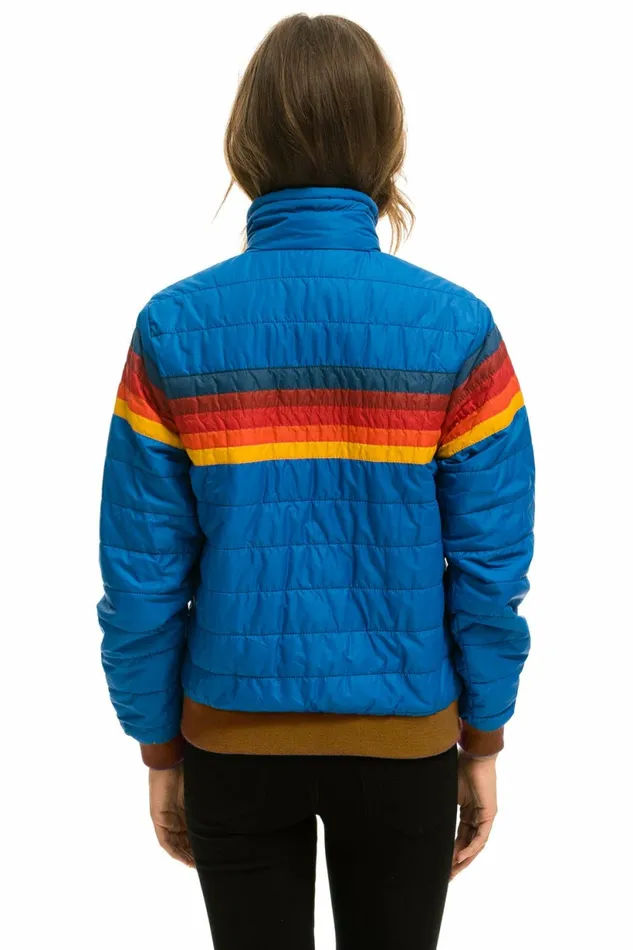 Women 5 STRIPE JACKET 8211 SNORKEL BLUE Aviator Nation Outerwear Women 5 STRIPE JACKET 8211 SNORKEL BLUE Aviator Nation Outerwear