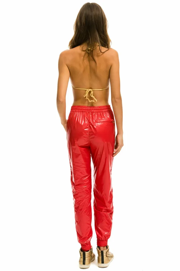 Women 5 STRIPE WIND PANT 8211 CHERRY GLOSSY Aviator Nation Sweatpants Women 5 STRIPE WIND PANT 8211 CHERRY GLOSSY Aviator Nation Sweatpants