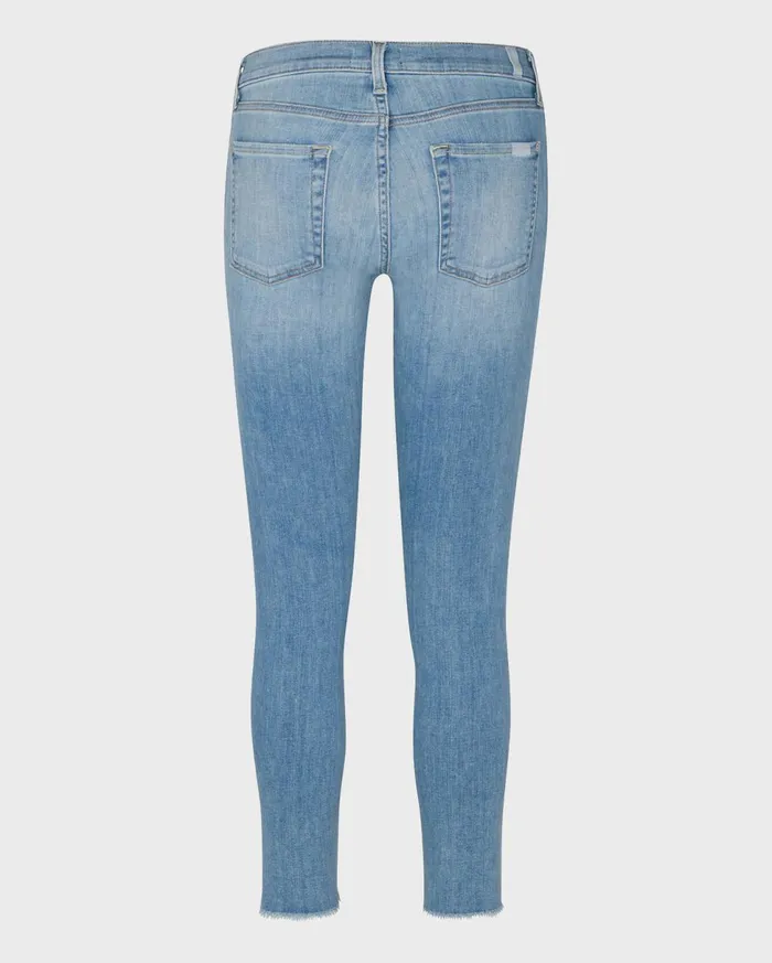 Women 7 For All Mankind Ankle Bair Ankle Skinny With Frayed Hem In Ashcroft