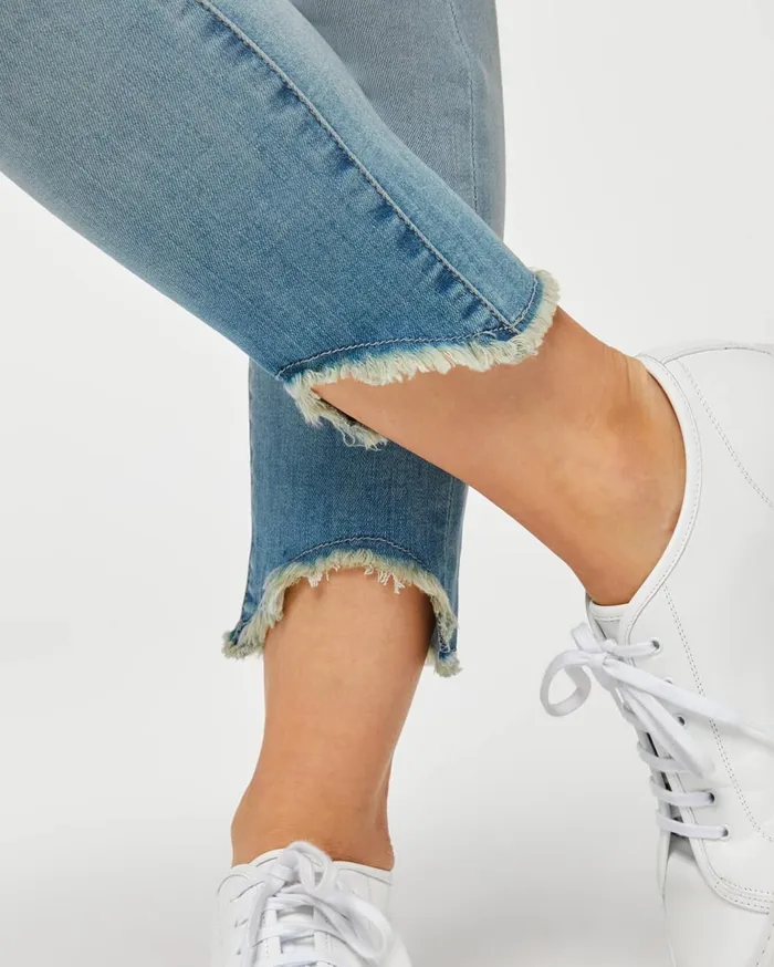 Women 7 For All Mankind Ankle The Ankle Skinny With Wave Hem In Grace Blue