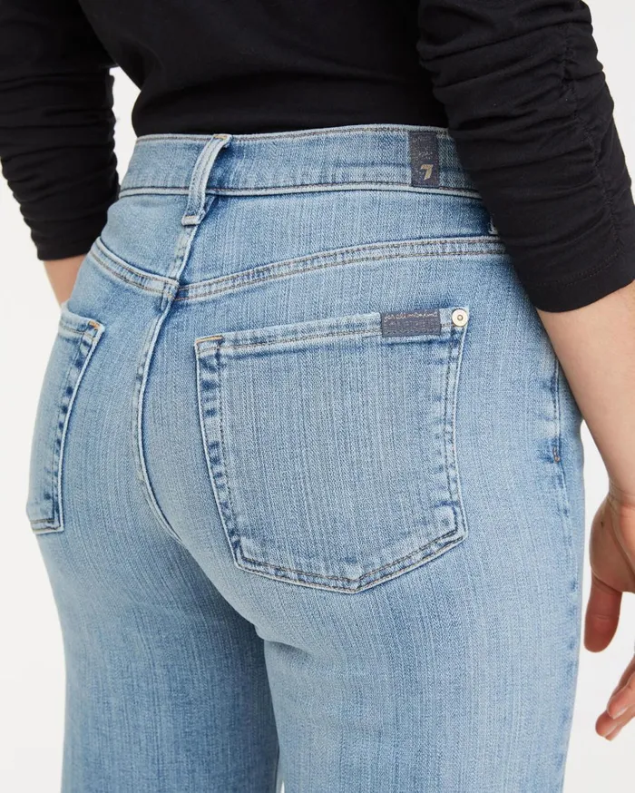 Women 7 For All Mankind Cropped Cropped Alexa With Cut Hem In Trio