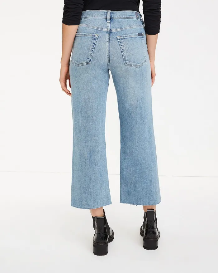 Women 7 For All Mankind Cropped Cropped Alexa With Cut Hem In Trio