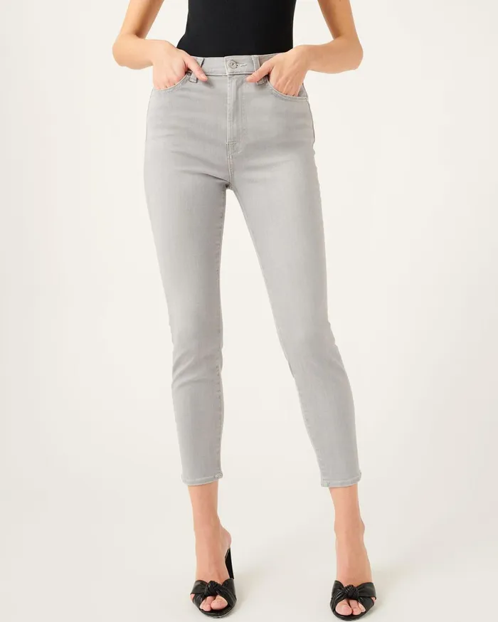 Women 7 For All Mankind Denim High Waist Ankle Skinny In Cromwell Super Light