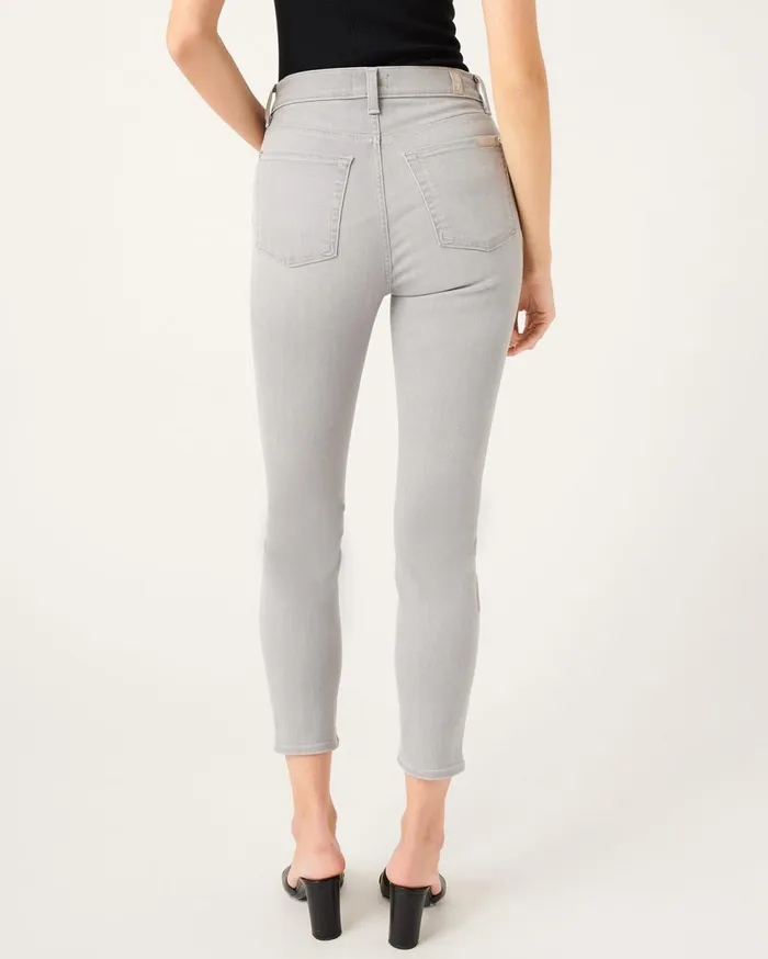 Women 7 For All Mankind Denim High Waist Ankle Skinny In Cromwell Super Light