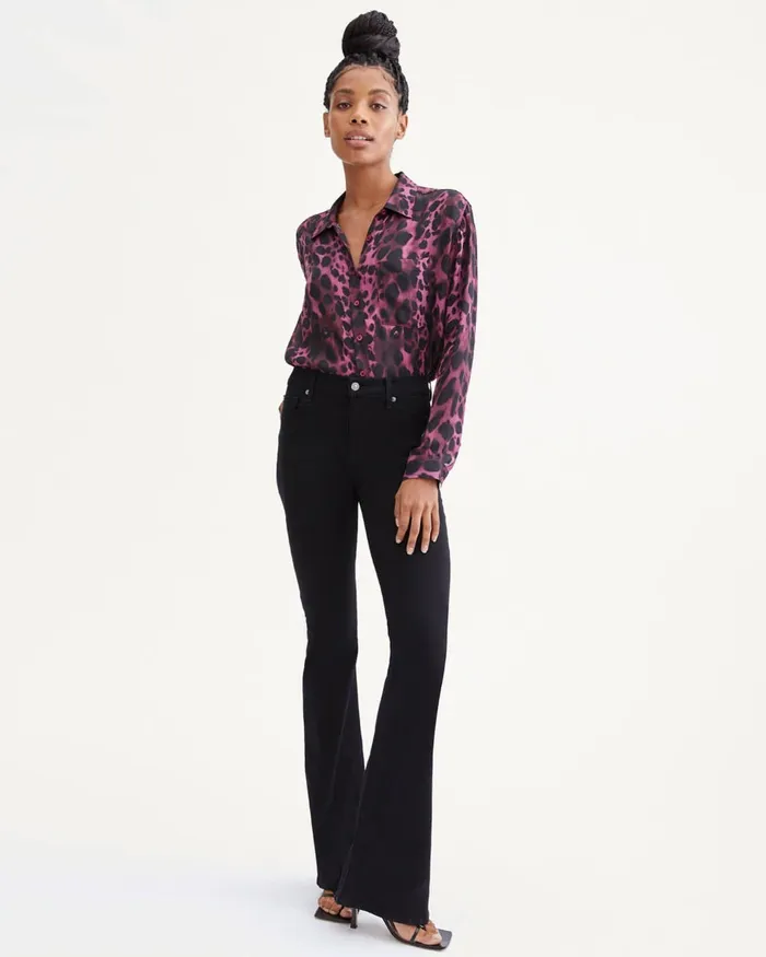 Women 7 For All Mankind High Waist Slim Illusion High Waist Ali In Luxe Black