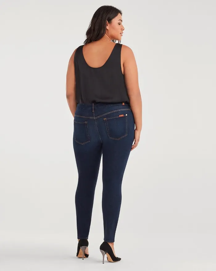 Women 7 For All Mankind High Waist Slim Illusion High Waist Ankle Skinny In Tried And True