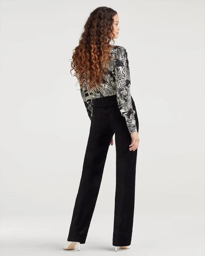 Women 7 For All Mankind Pants Velvet Alexa Trouser In Black