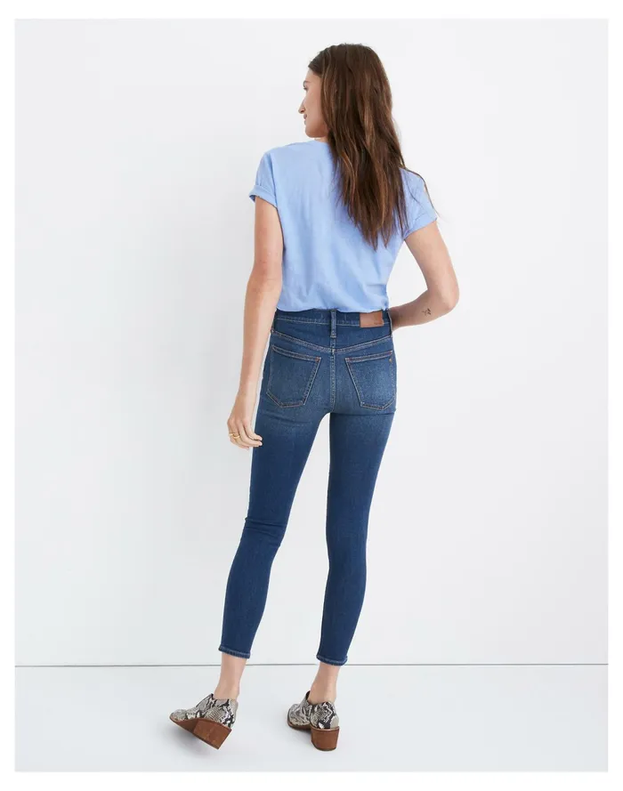 Women 9034 Mid Rise Skinny Crop Jeans Dewey Wash Madewell Jeans Women 9034 Mid Rise Skinny Crop Jeans Dewey Wash Madewell Jeans