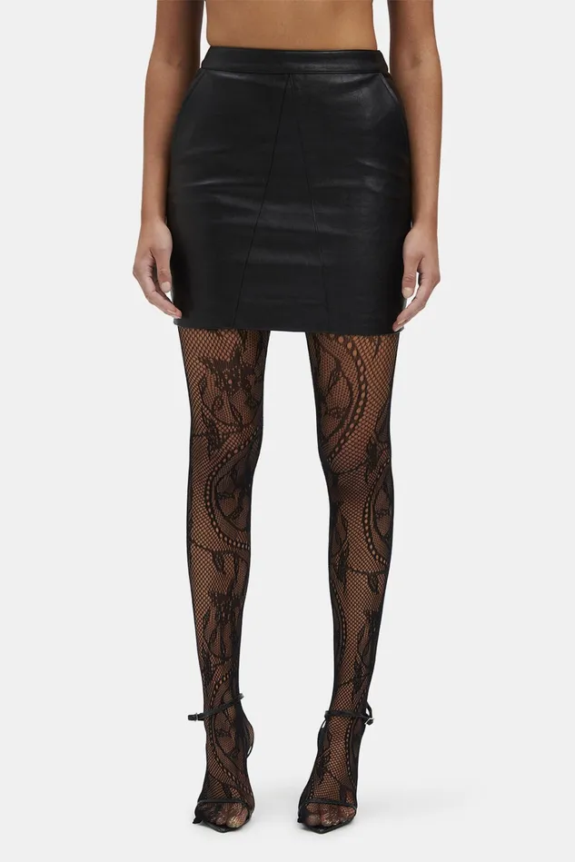 Women Accessories Bardot Opaque Lace Tights In Black Black Women Accessories Bardot Opaque Lace Tights In Black Black