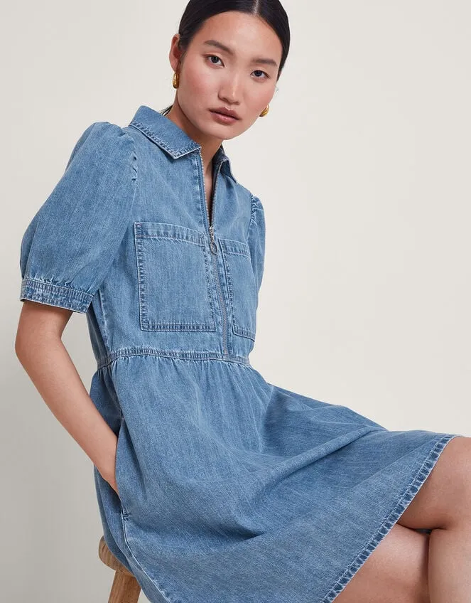 Women Adeena Denim Dress Blue Monsoon Dresses