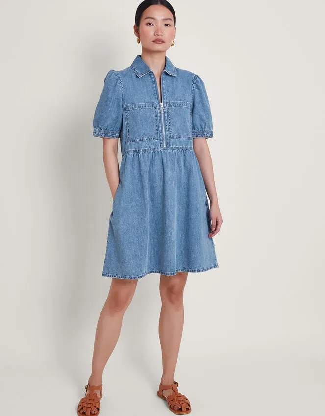 Women Adeena Denim Dress Blue Monsoon Dresses