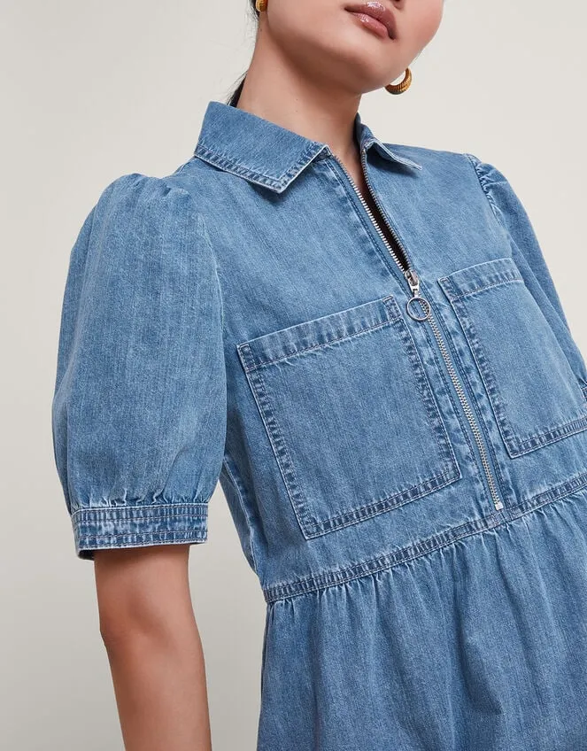 Women Adeena Denim Dress Blue Monsoon Dresses